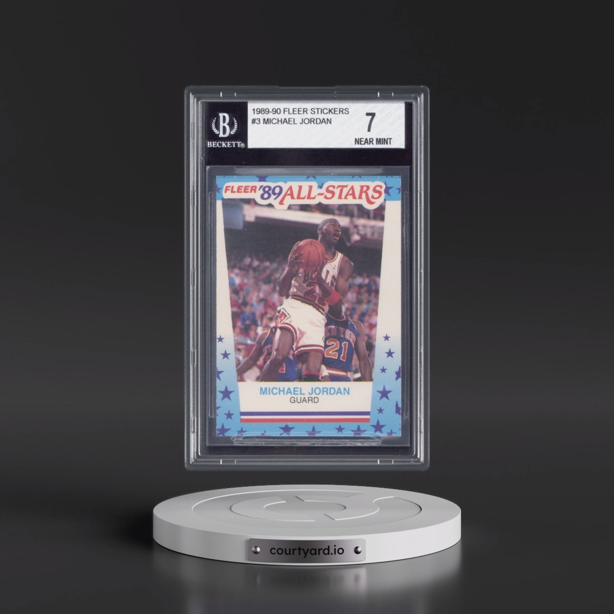 1989 Fleer Sticker #3 Michael Jordan (BGS 7 NM)