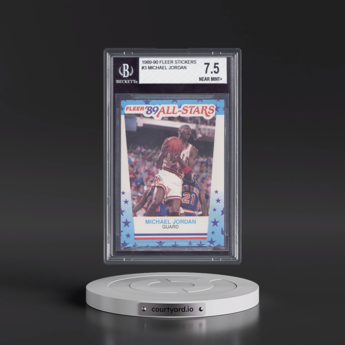 1989 Fleer Sticker #3 Michael Jordan (BGS 7.5 NM+)