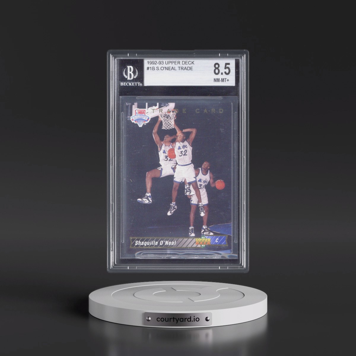 1992 Upper Deck #1b Shaquille O'Neal - Trade Card (BGS 8.5 NM-MT+)