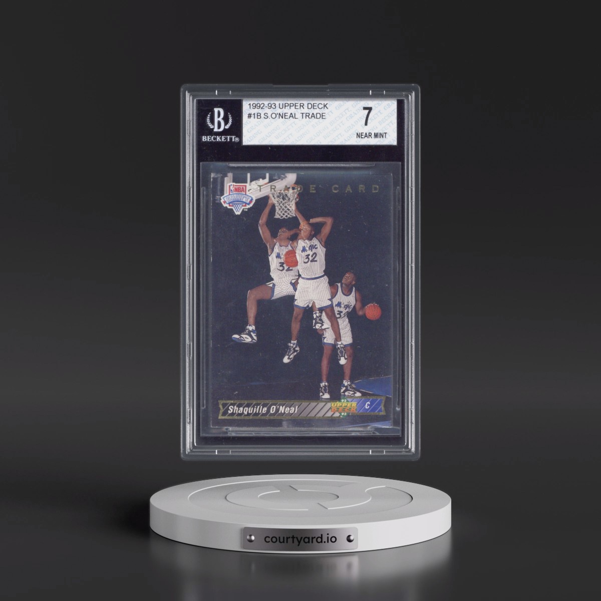 1992 Upper Deck #1b Shaquille O'Neal - Trade Card (BGS 7 NM)