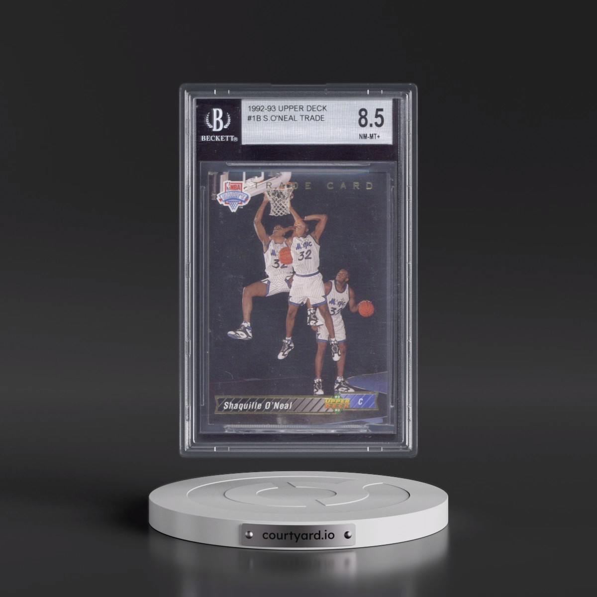 1992 Upper Deck #1b Shaquille O'Neal - Trade Card (BGS 8.5 NM-MT+)