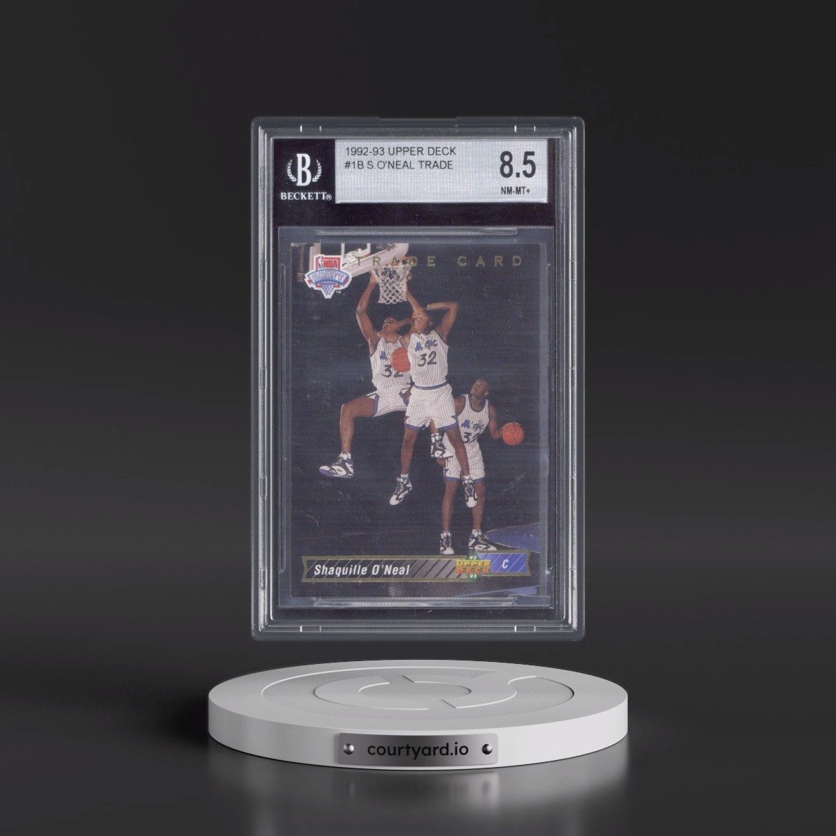 1992 Upper Deck #1b Shaquille O'Neal - Trade Card (BGS 8.5 NM-MT+)