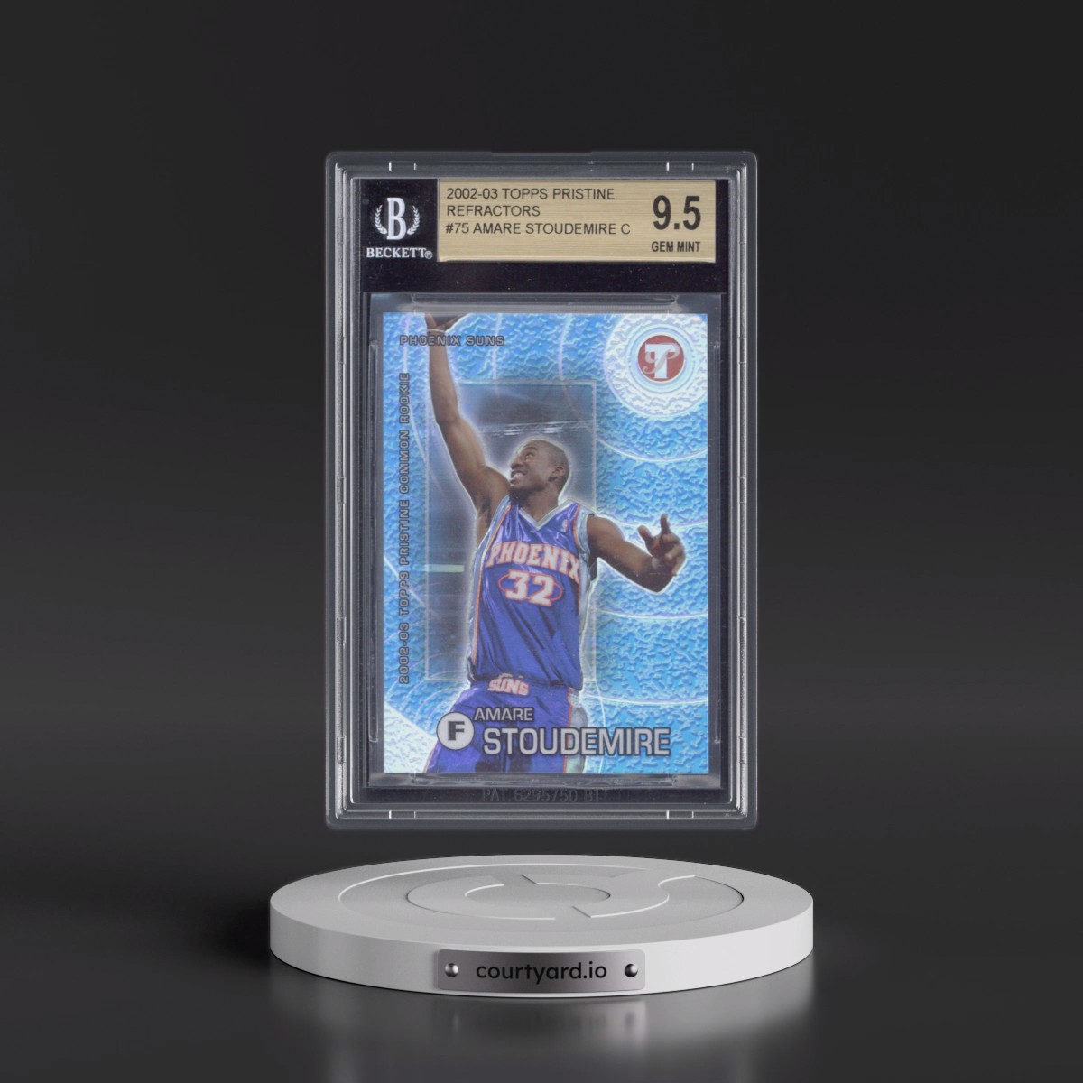 2002 Topps Pristine #75 Amare Stoudemire - Refractor (BGS 9.5 GEM MINT)