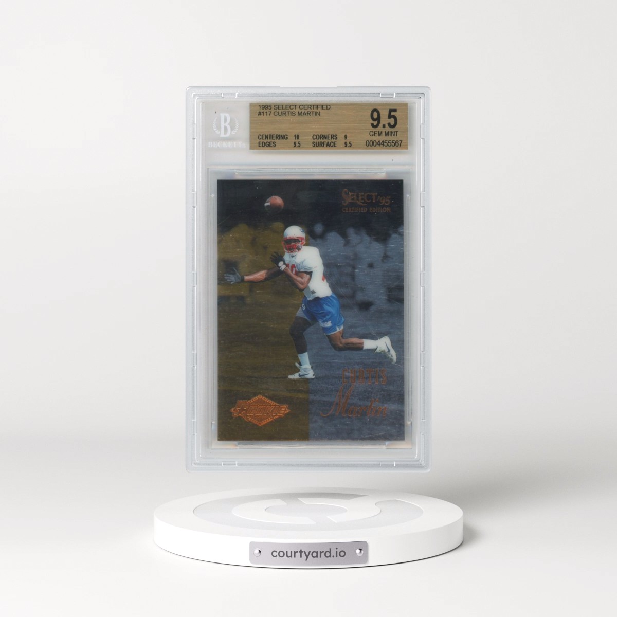 1995 Select Certified #117 Curtis Martin (BGS 9.5 GEM MINT)