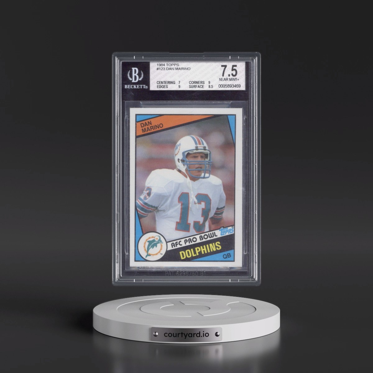 1984 Topps Dan Marino #123 BGS 7.5