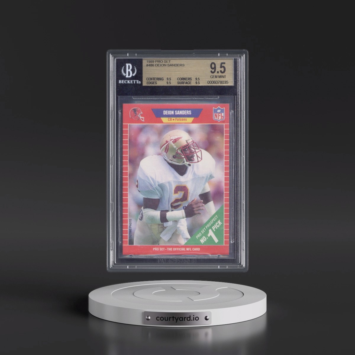 1989 Pro Set Deion Sanders #486 BGS 9.5