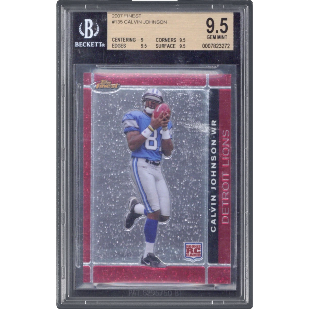 2007 Finest #135 Calvin Johnson (BGS 9.5 GEM MINT)
