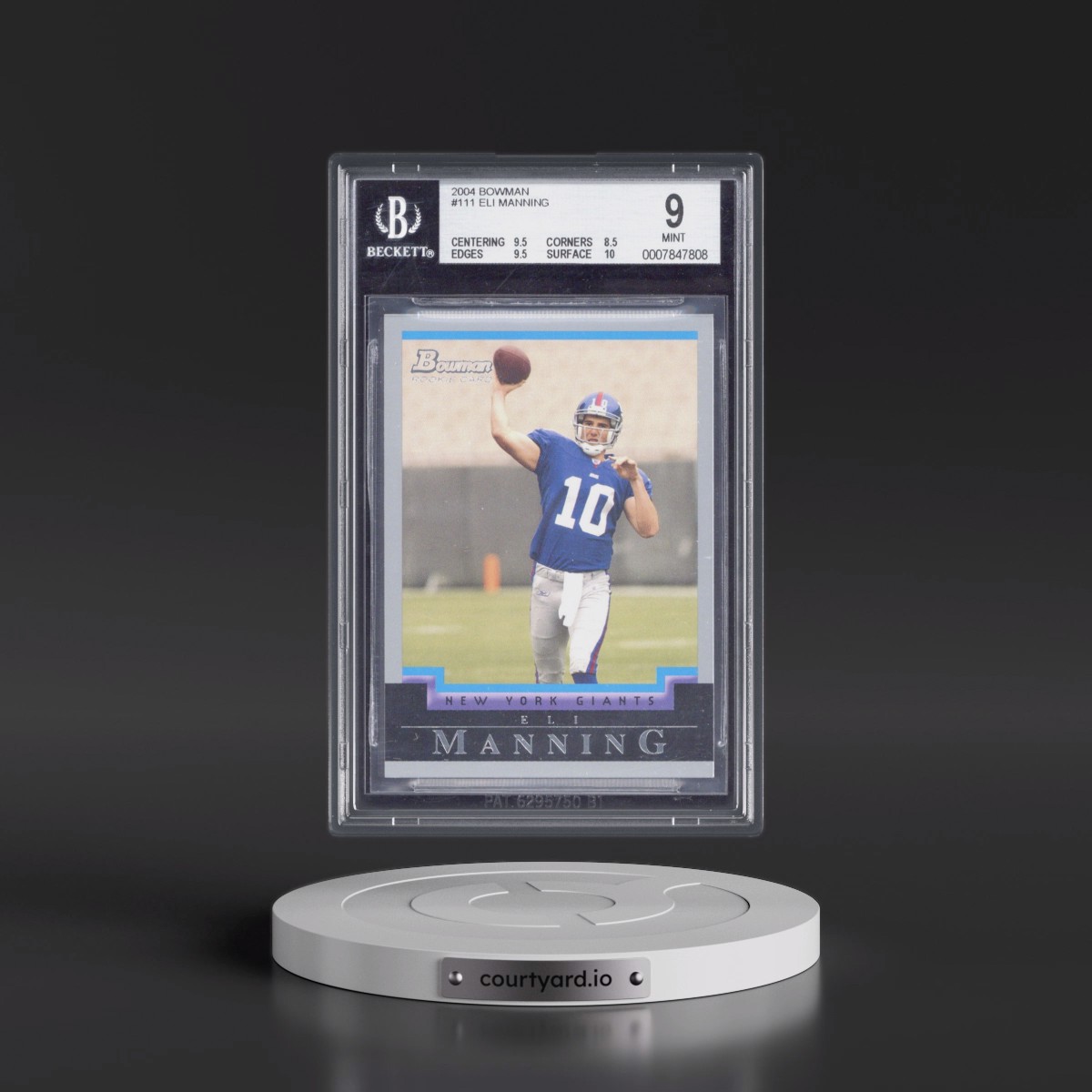 2004 Bowman #111 Eli Manning (BGS 9 MINT)