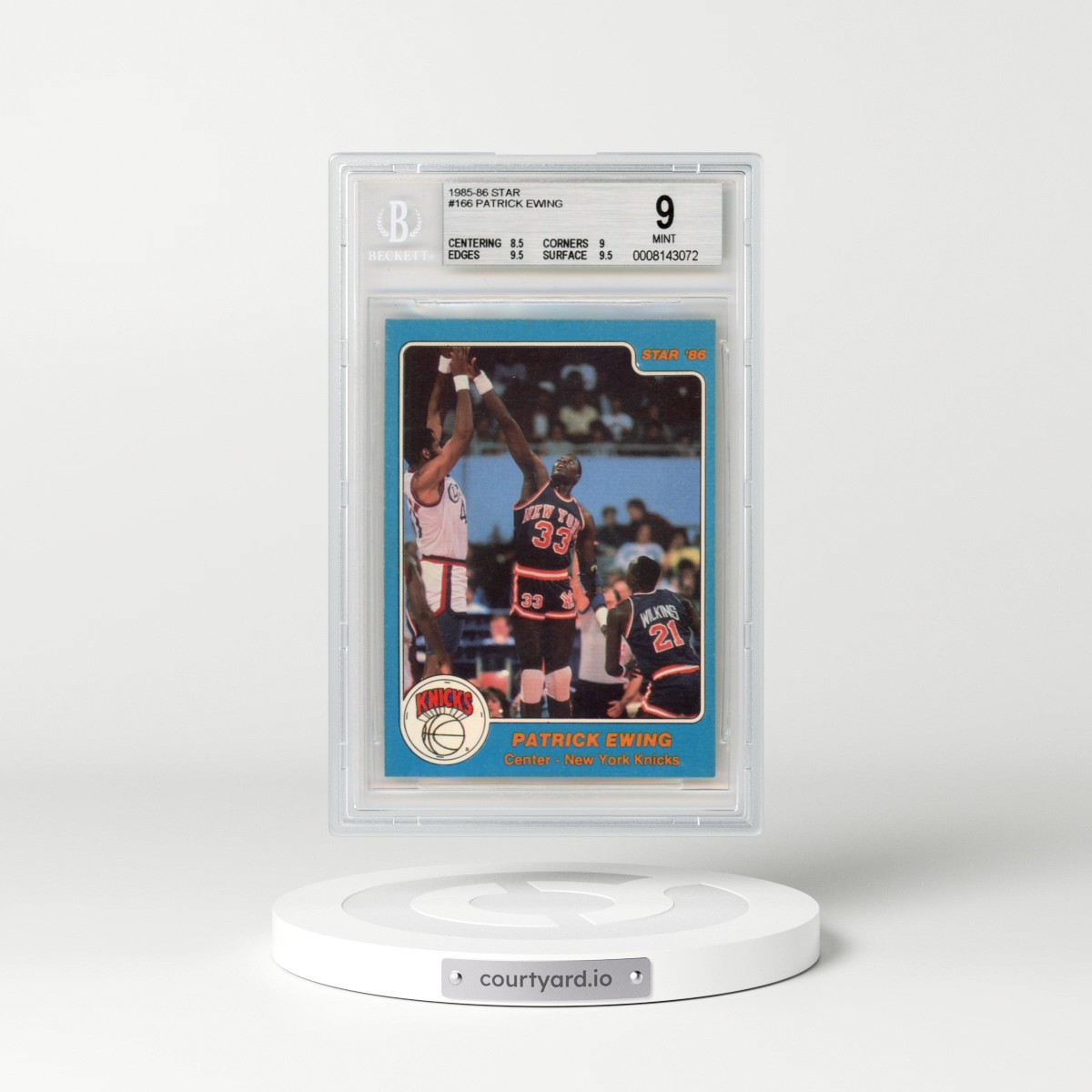 1986 Star X (No Longer Grading) #166 Patrick Ewing (BGS 9 MINT)