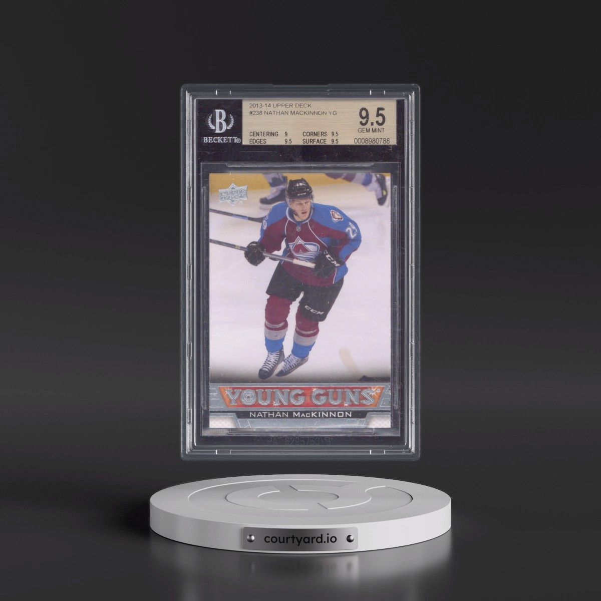2013 Upper Deck #238 Nathan MacKinnon (BGS 9.5 GEM MINT)