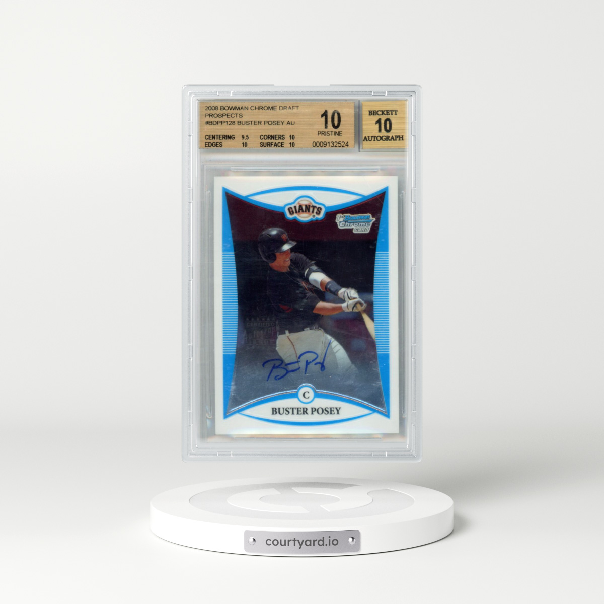 2008 Bowman Chrome Draft #128 Buster Posey - Autograph (BGS 10 PRISTINE)