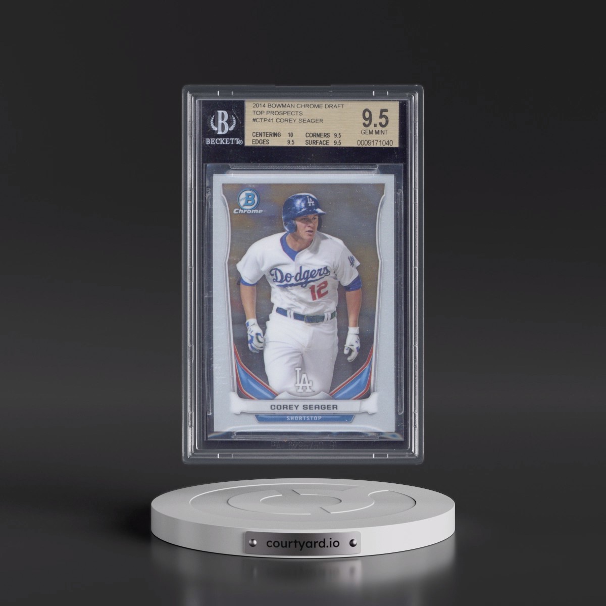 2014 Bowman Draft Picks Top Prospects #CTP41 Corey Seager - Chrome (BGS 9.5 GEM MINT)