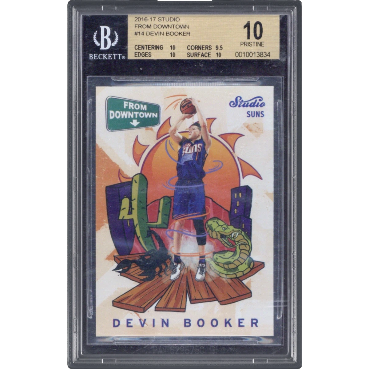2016 Panini Studio From Downtown #FD14 Devin Booker (BGS 10 PRISTINE)