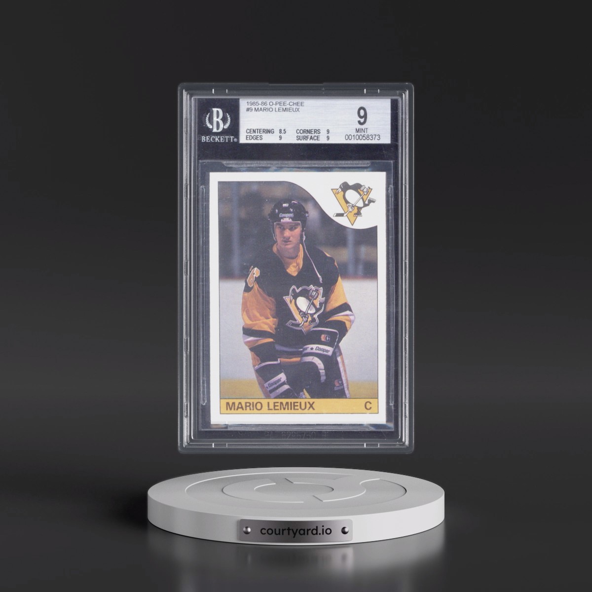 1985 O-Pee-Chee #9 Mario Lemieux (BGS 9 MINT)
