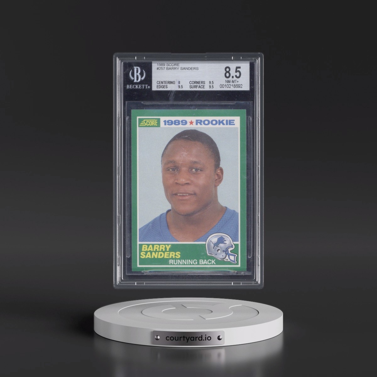 1989 Score Barry Sanders #257 BGS 8.5