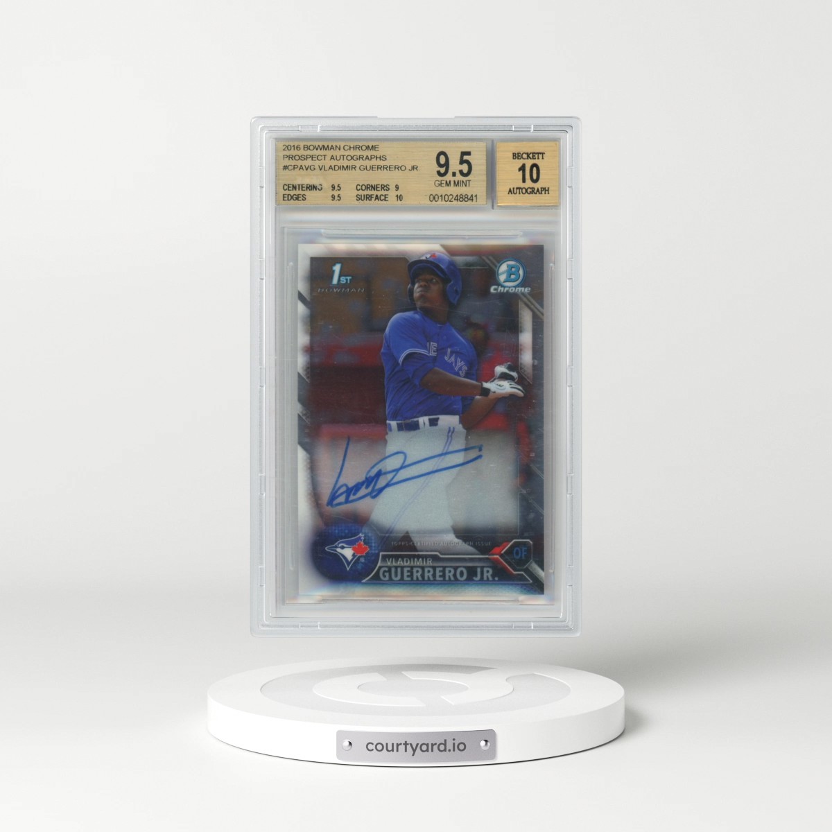 2016 Bowman Chrome Prospects Autographs #VG Vladimir Guerrero Jr. (BGS 9.5 GEM MINT)