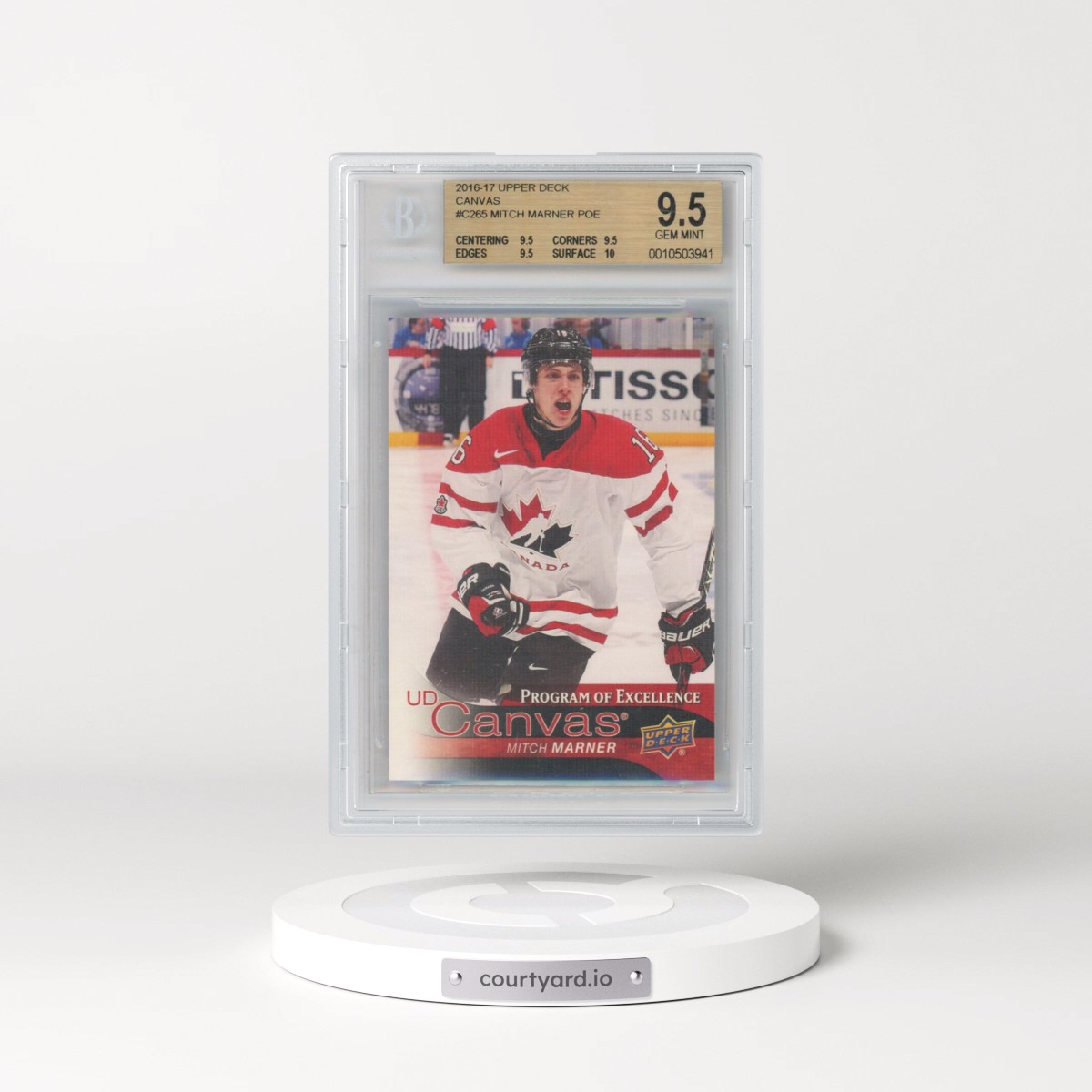 2016 Upper Deck Canvas Mitch Marner POE #C265 BGS 9.5