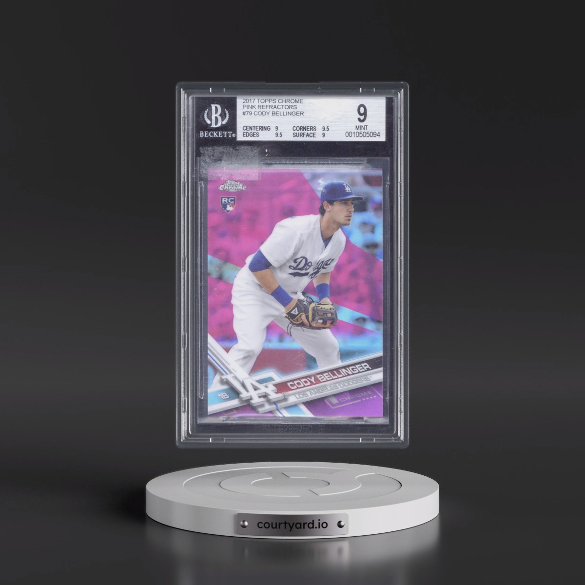 2017 Topps Chrome #79 Cody Bellinger - Pink Refractor (BGS 9 MINT)