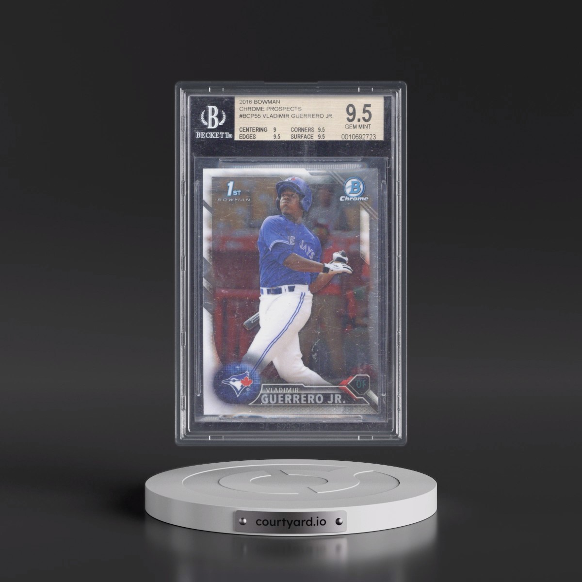 2016 Bowman Prospects #BCP55 Vladimir Guerrero Jr. - Chrome (BGS 9.5 GEM MINT)