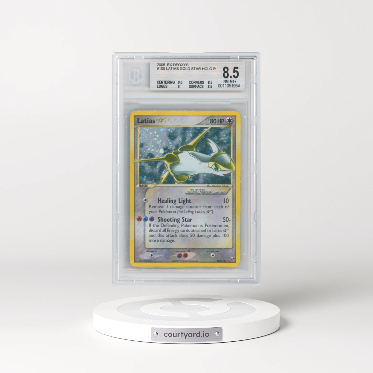 2005 Pokémon EX Deoxys #105 Latias - Holo Gold Star (BGS 8.5 NM-MT+)