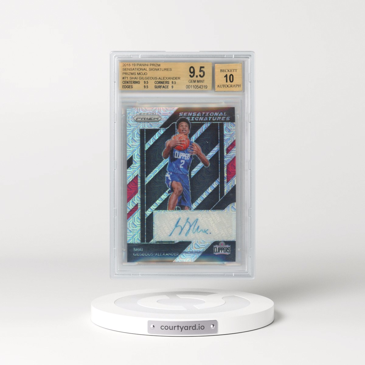 2018 Panini Prizm Sensational Signatures #SSSGA Shai Gilgeous-Alexander - Mojo Prizm (BGS 9.5 GEM MINT)