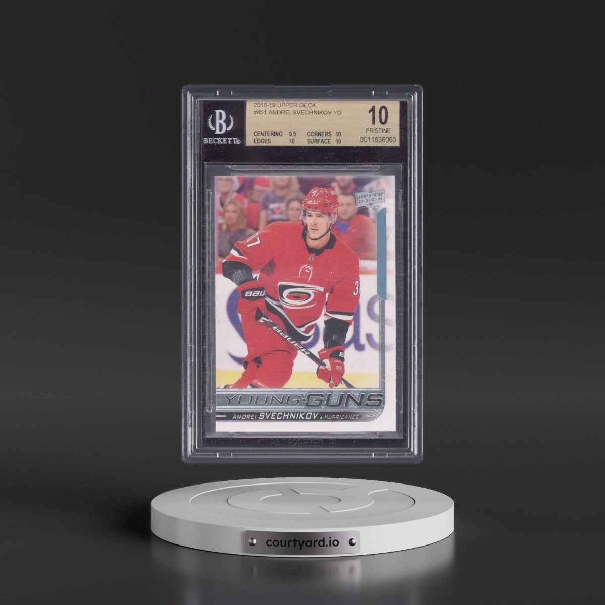 2018 Upper Deck #451 Andrei Svechnikov (BGS 10 PRISTINE)