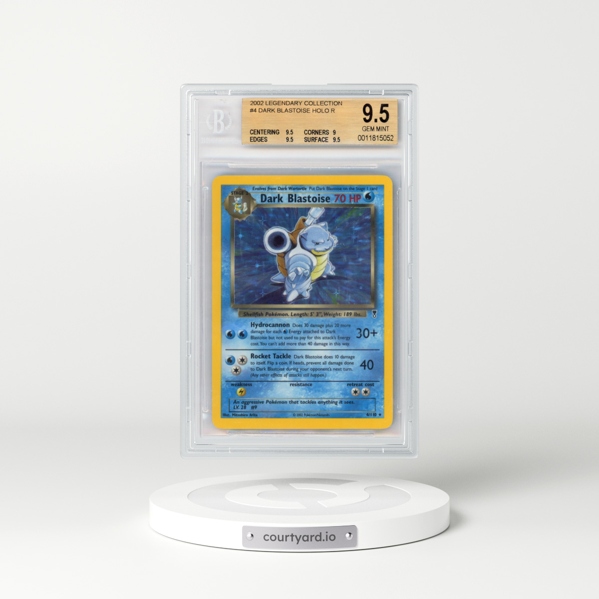 2002 Legendary Collection #4 Dark Blastoise - Holo (BGS 9.5 GEM MINT)