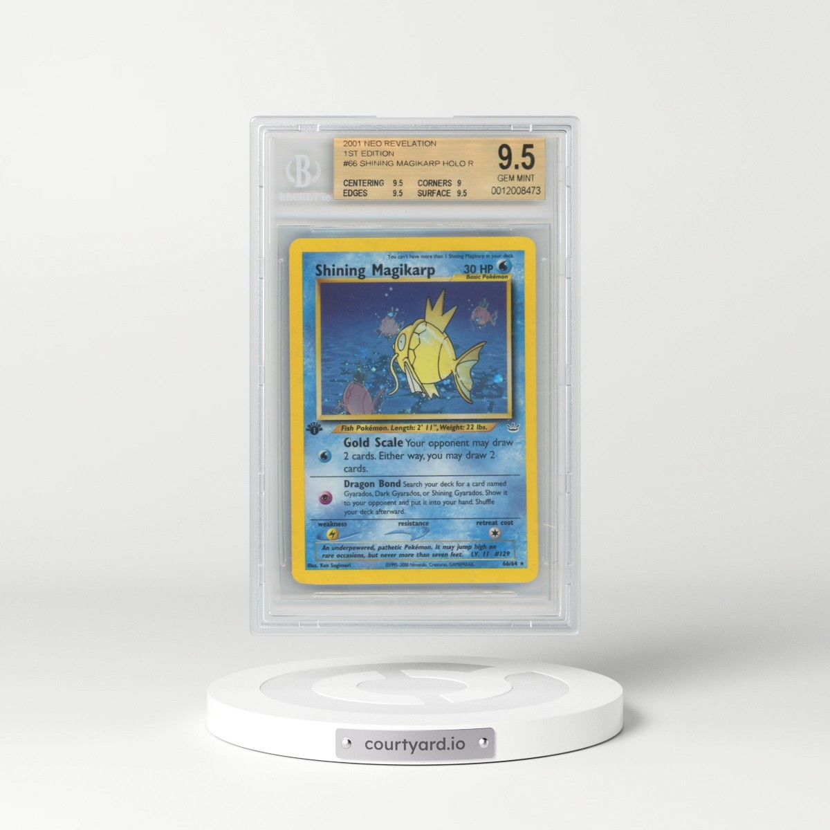 2001 Pokémon Neo Revelation #66 Shining Magikarp - 1st Edition Holo Holo (BGS 9.5 GEM MINT)