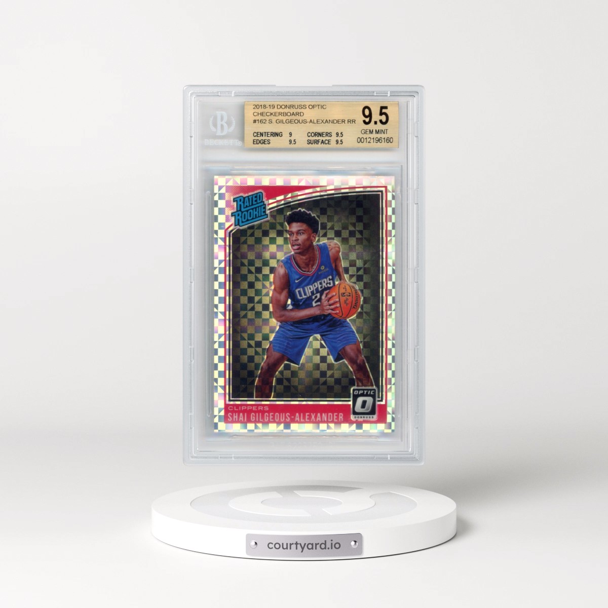 2018 Panini Donruss Optic #162 Shai Gilgeous-Alexander - Checkerboard (BGS 9.5 GEM MINT)
