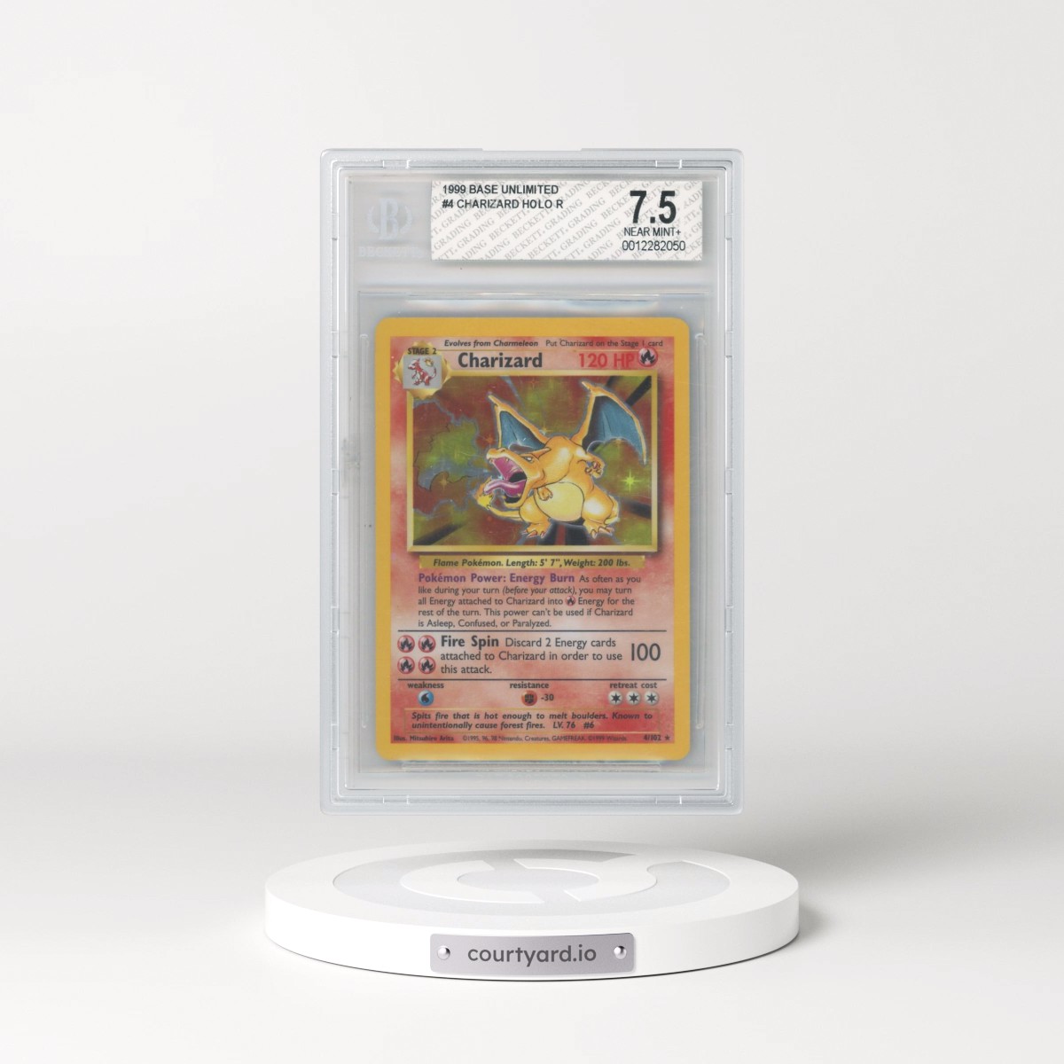 1999 Base Set #4 Charizard - Holo (BGS 7.5 NM+)