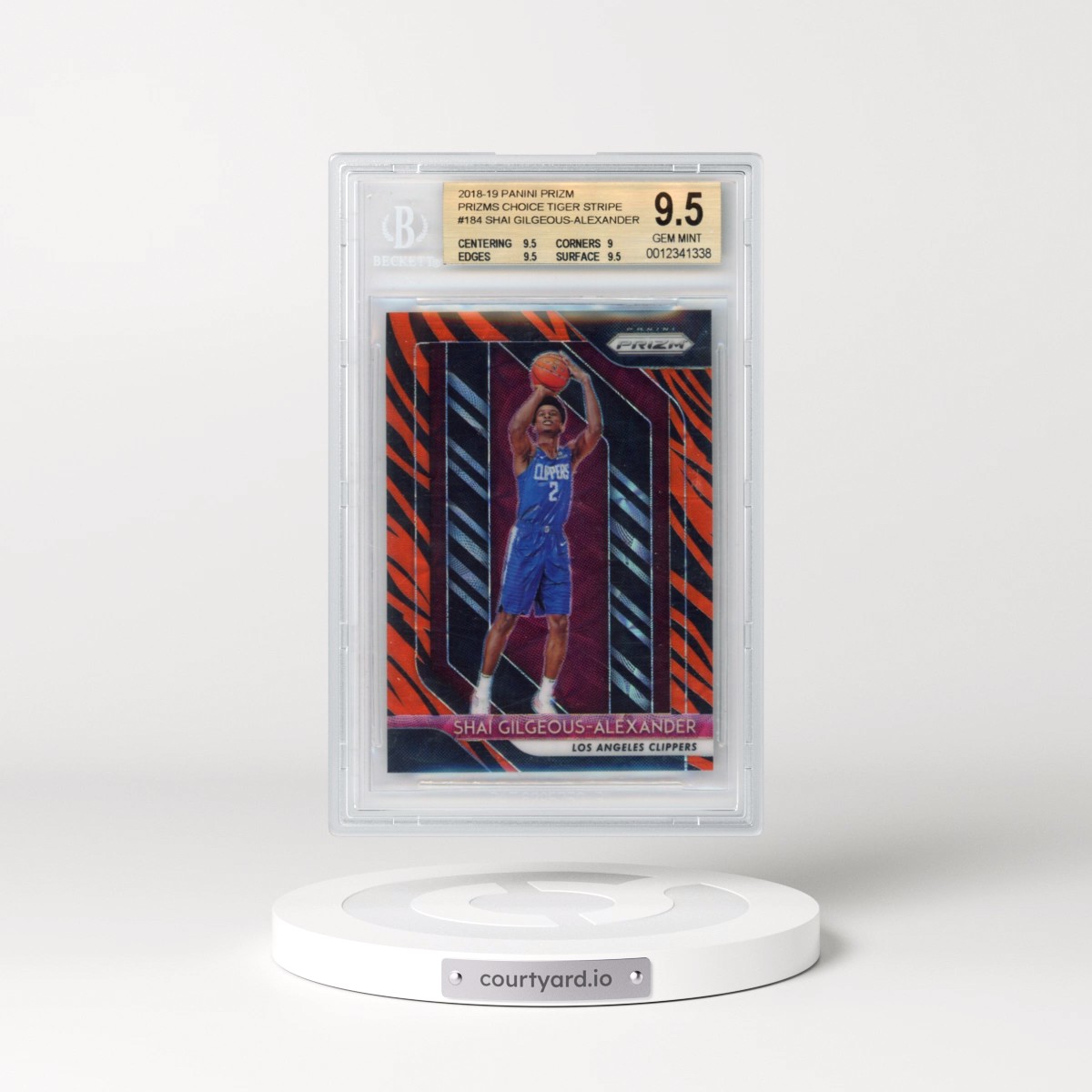 2018 Panini Prizm #184 Shai Gilgeous-Alexander - Choice Prizm-Tiger Stripe (BGS 9.5 GEM MINT)