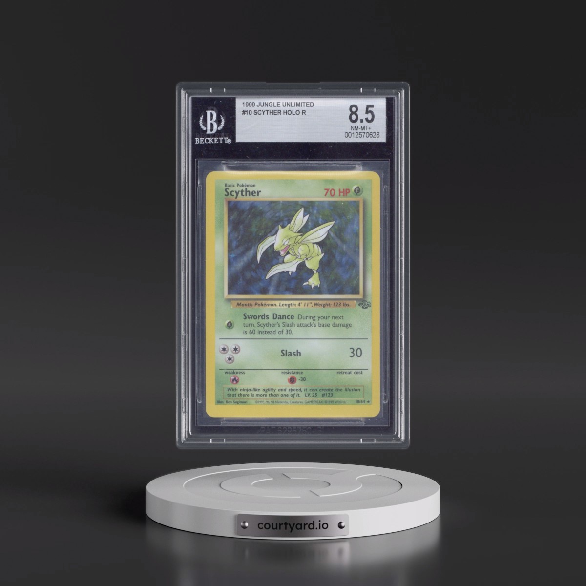 1999 Jungle #10 Scyther - Holo (BGS 8.5 NM-MT+)