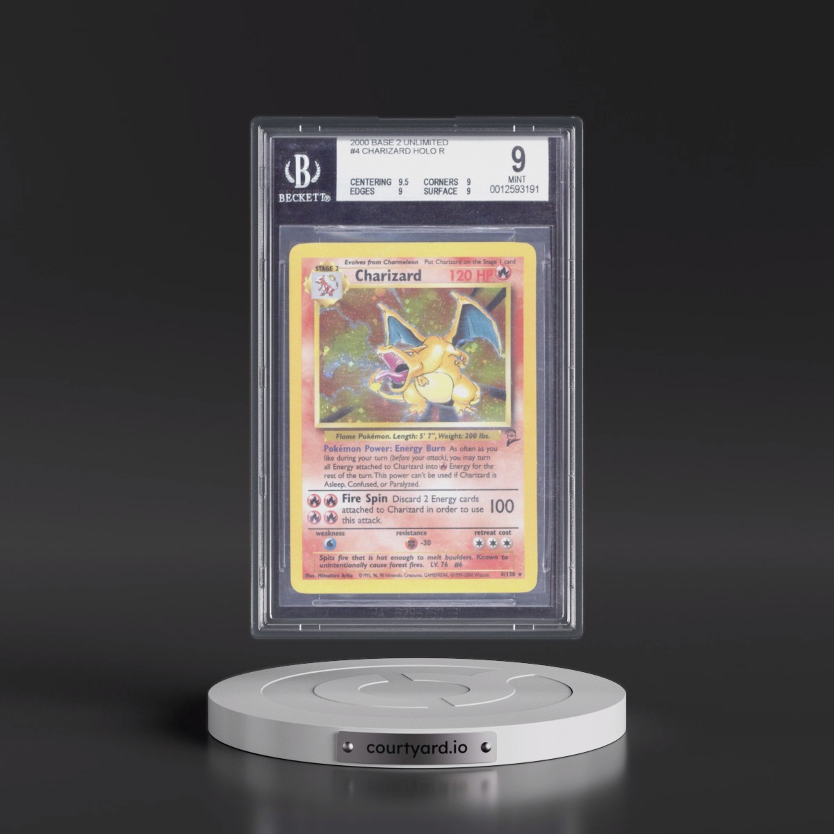 2000 Base Set 2 #4 Charizard - Holo (BGS 9 MINT)