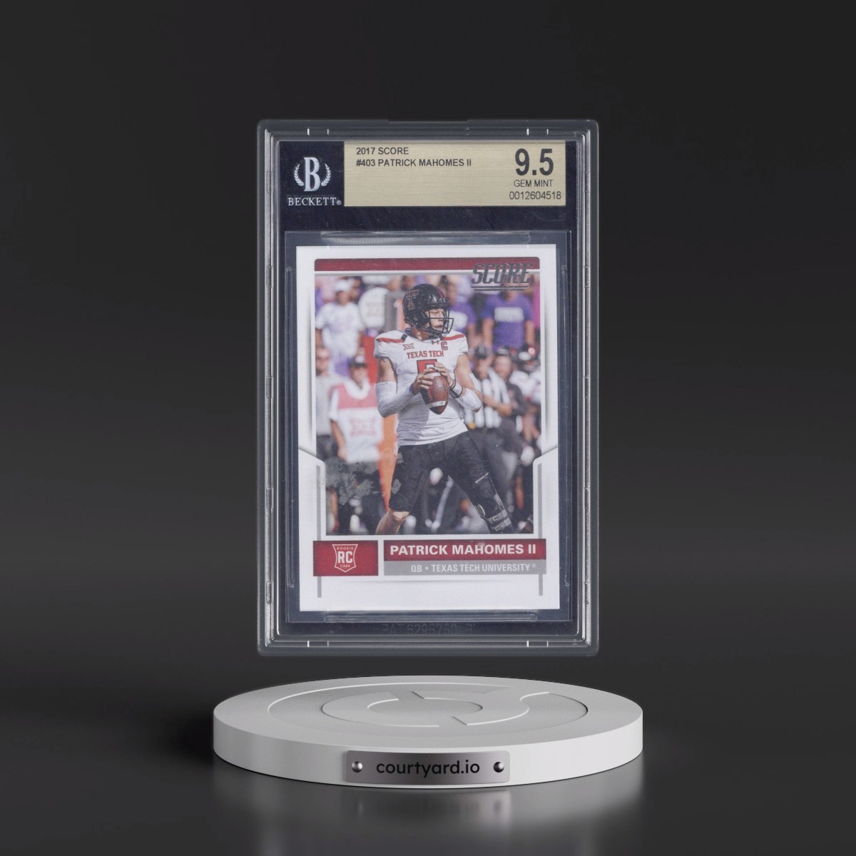 2017 Panini Score Patrick Mahomes II #403 BGS 9.5