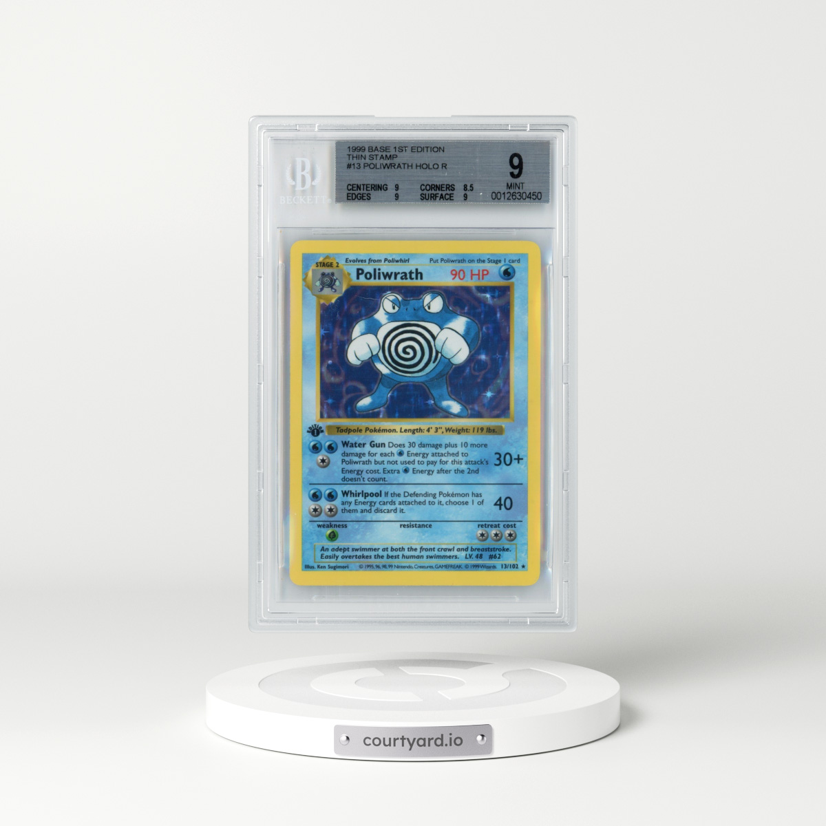 1999 Base Set #13 Poliwrath - 1st Edition Holo (BGS 9 MINT)