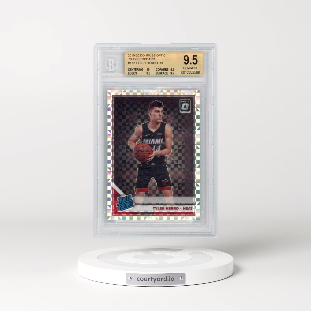 2019 Panini Donruss Optic Tyler Herro - Checkerboard #172 BGS 9.5