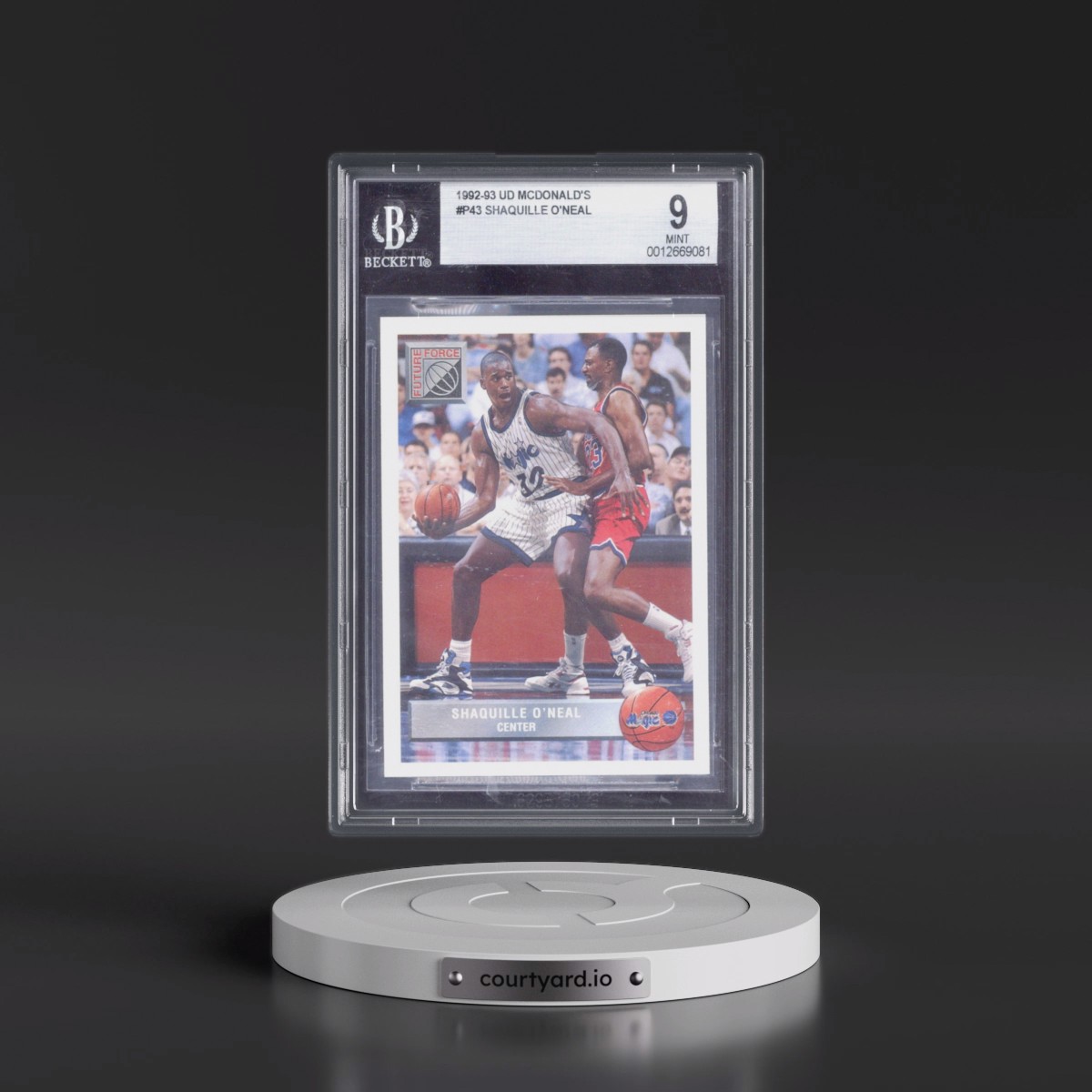 1992 Upper Deck McDonald's #P43 Shaquille O'Neal (BGS 9 MINT)