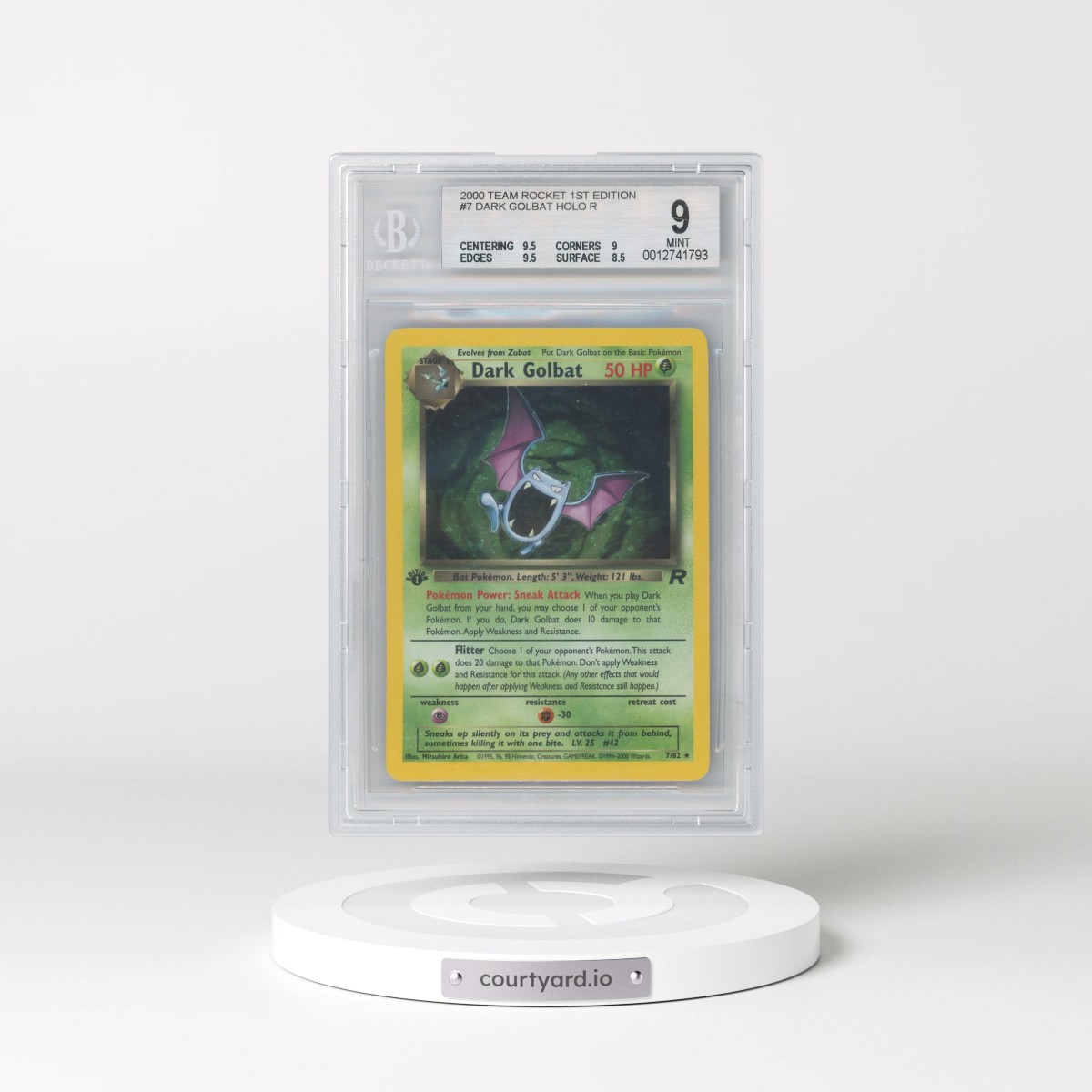 2000 Team Rocket #7 Dark Golbat - 1st Edition Holo (BGS 9 MINT)