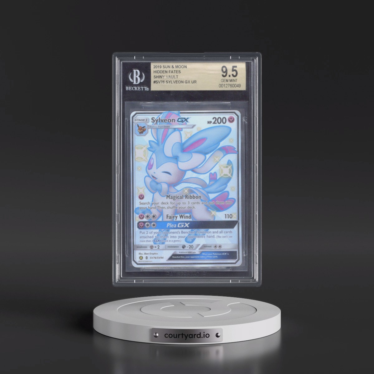 2019 Hidden Fates #SV76 Sylveon GX - Shiny Vault Holo (BGS 9.5 GEM MINT)