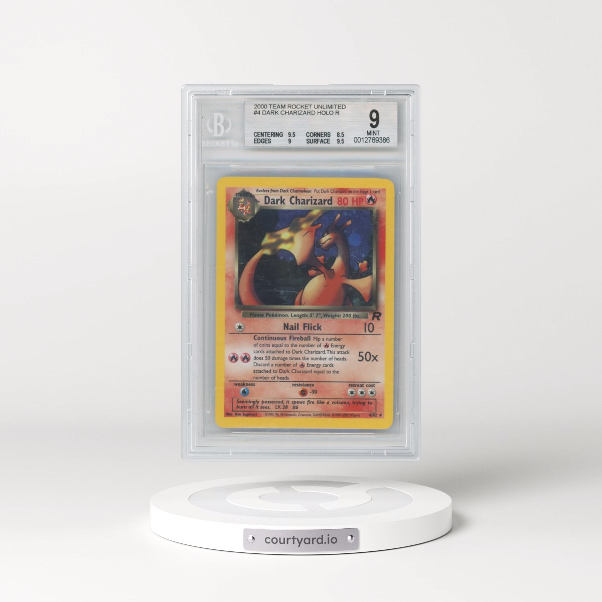 1999 Team Rocket #4 Dark Charizard - Holo (BGS 9 MINT)
