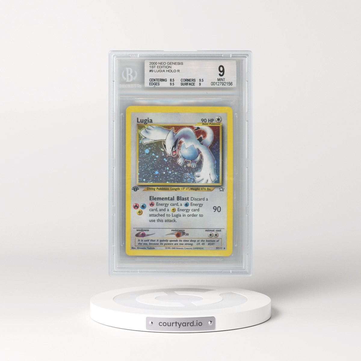 2000 Neo Genesis #9 Lugia - 1st Edition Holo (BGS 9 MINT)