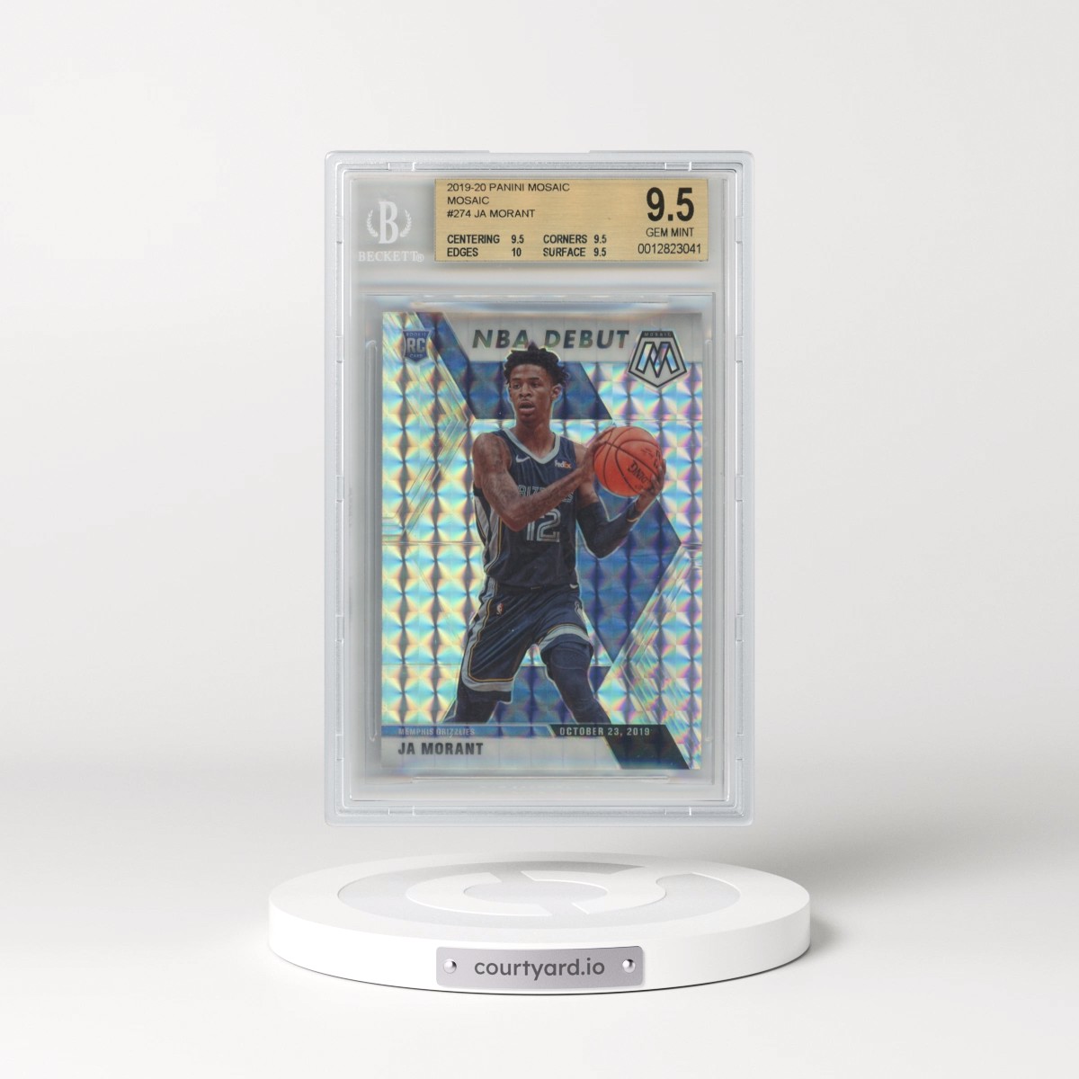 2019 Panini Mosaic #274 Ja Morant - Mosaic (BGS 9.5 GEM MINT)