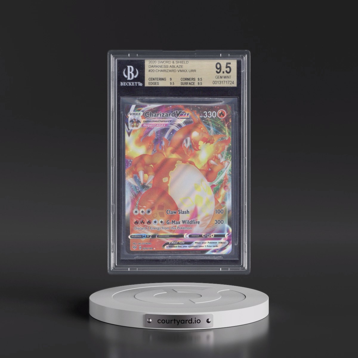 2020 Darkness Ablaze #020 Charizard VMAX - Holo (BGS 9.5 GEM MINT)