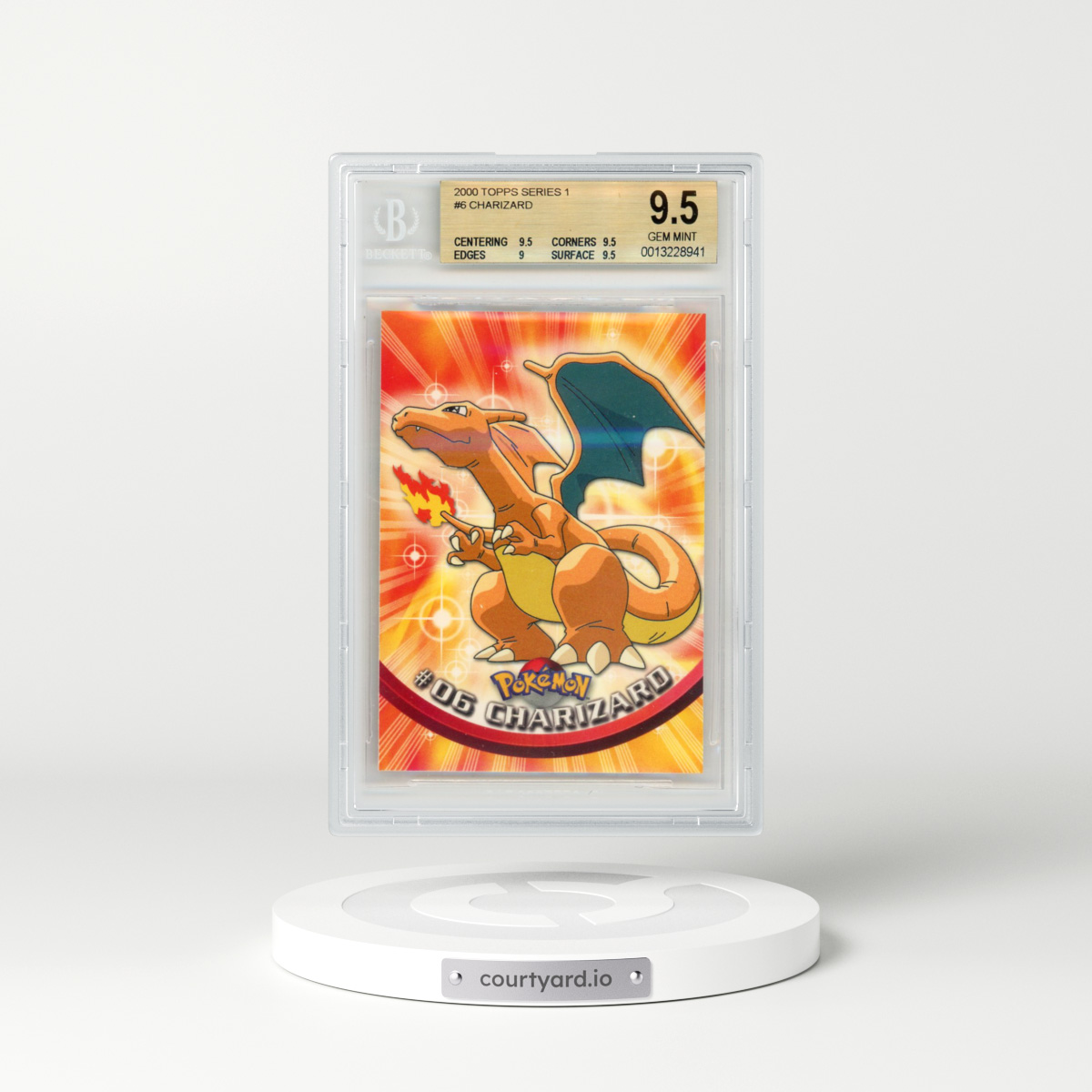 1999 Pokémon the First Movie #6 No.06 Charizard - First Print (Blue Topps Logo) (BGS 9.5 GEM MINT)