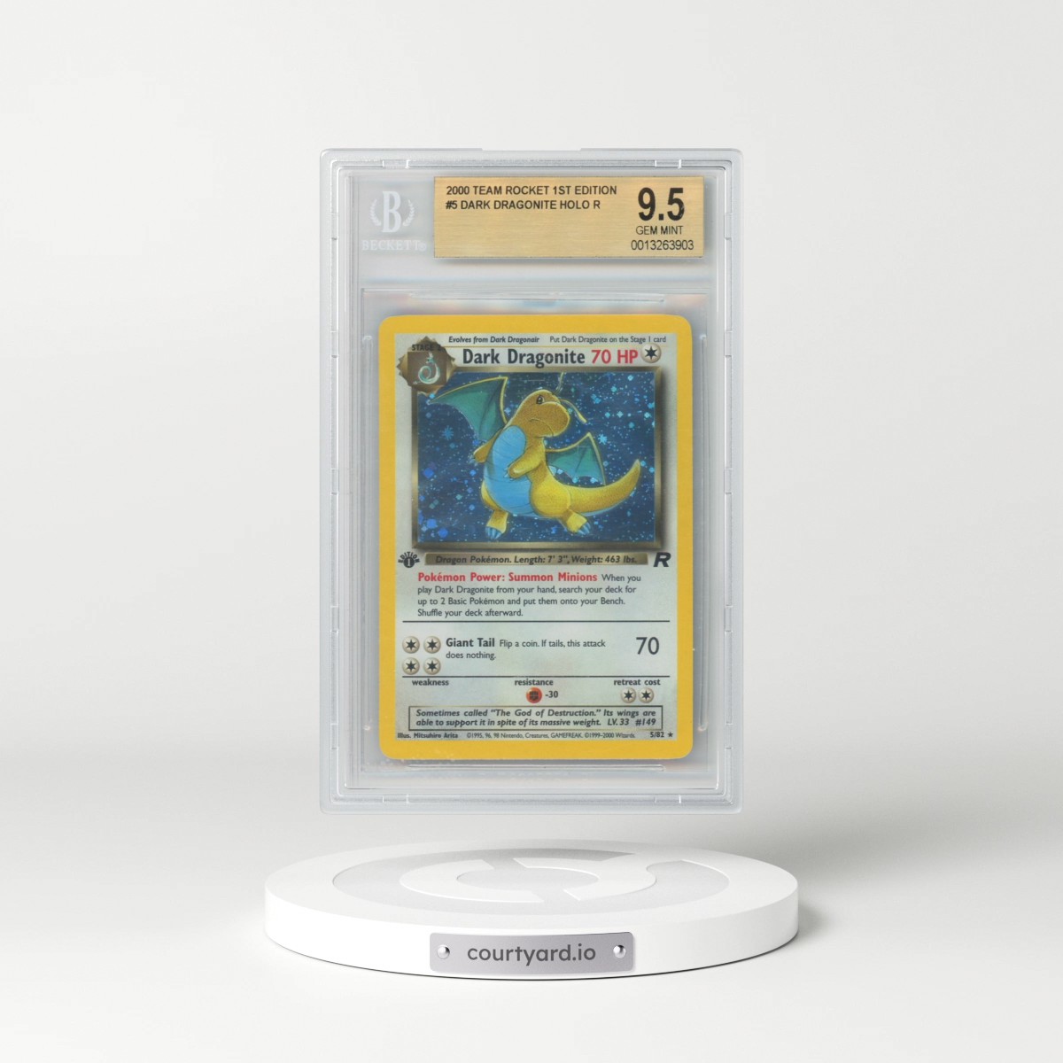 2000 Team Rocket #5 Dark Dragonite - 1st Edition Holo (BGS 9.5 GEM MINT)