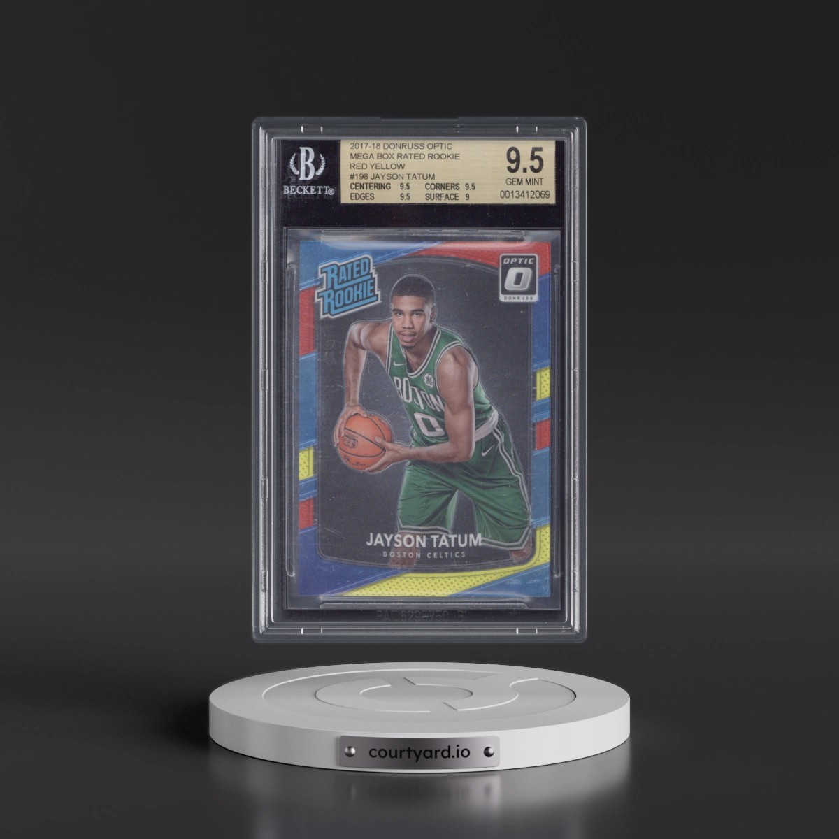 2017 Panini Donruss Optic #198 Jayson Tatum - Red/Yellow (BGS 9.5 GEM MINT)