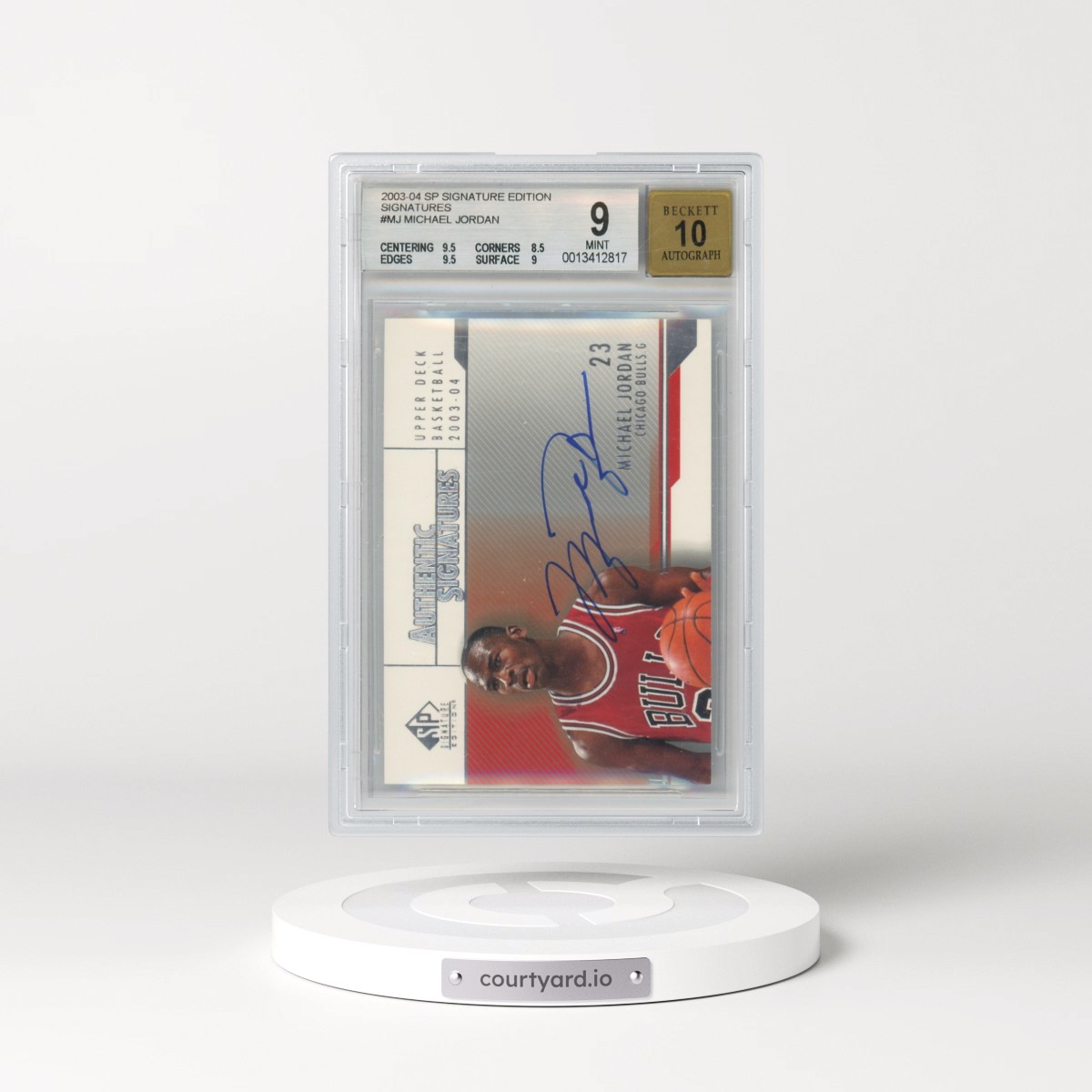 2003 SP Signature Authentic Signature #AS-MJ Michael Jordan (BGS 9 MINT)