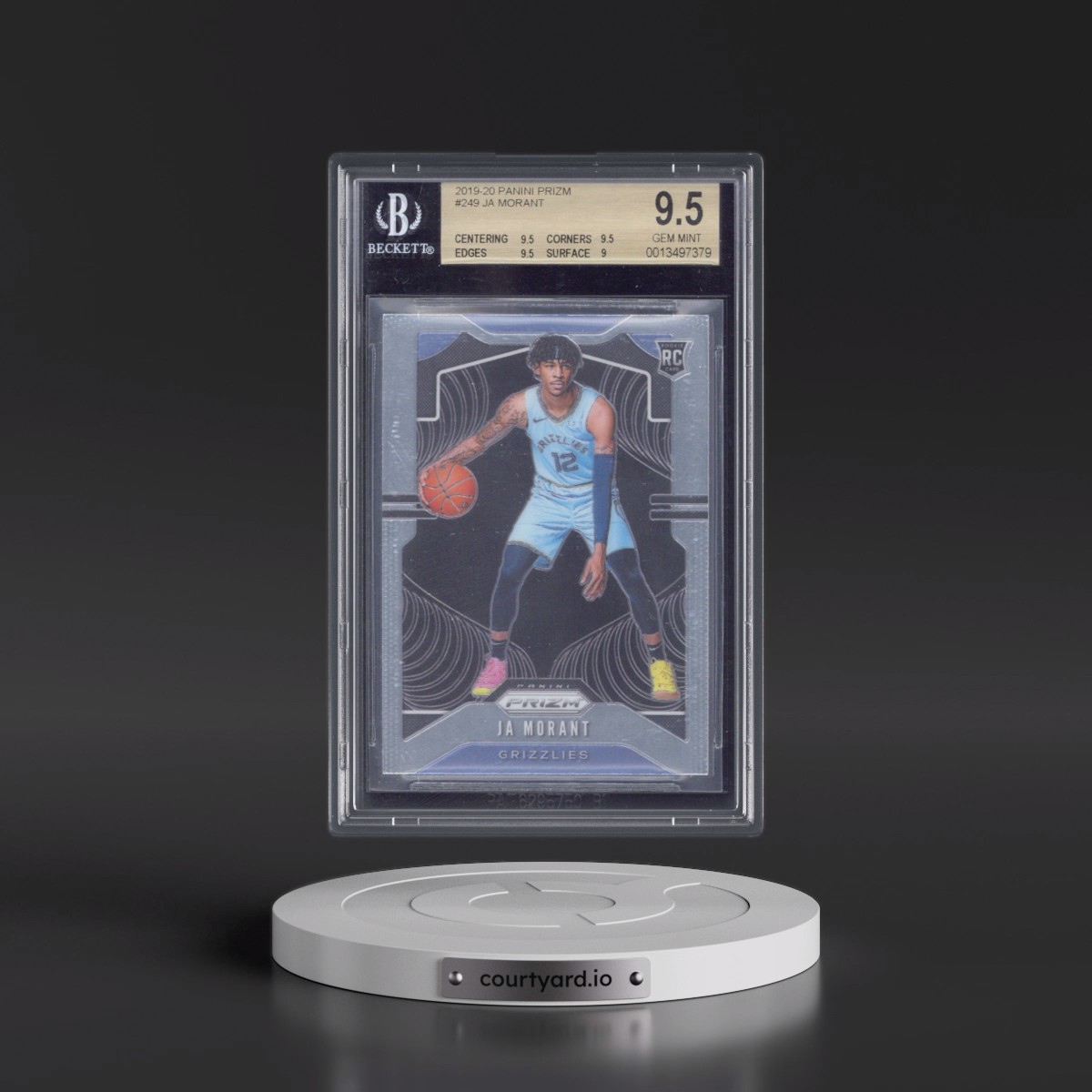 2019 Panini Prizm #249 Ja Morant (BGS 9.5 GEM MINT)
