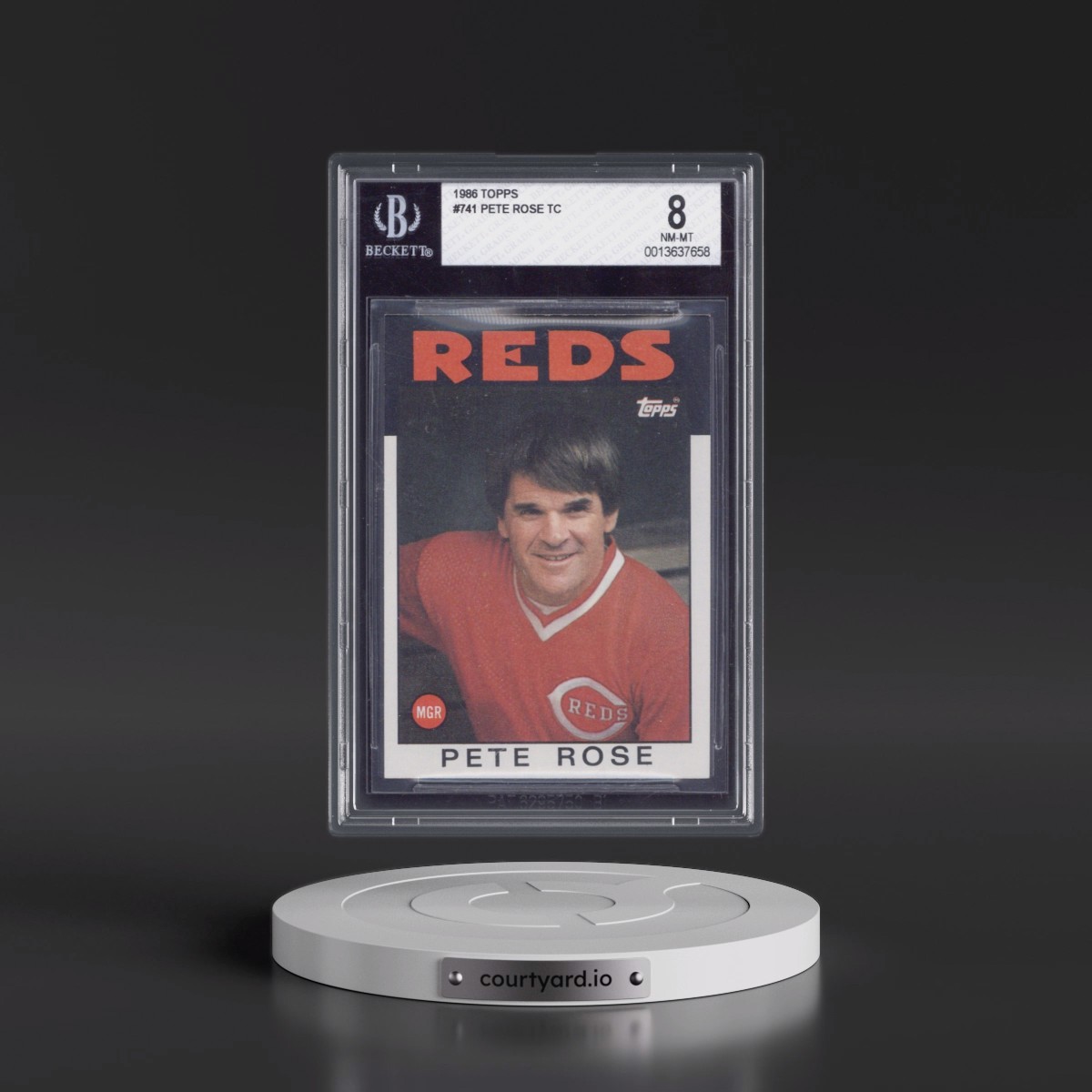 1986 Topps #741 Pete Rose (BGS 8 NM-MT)