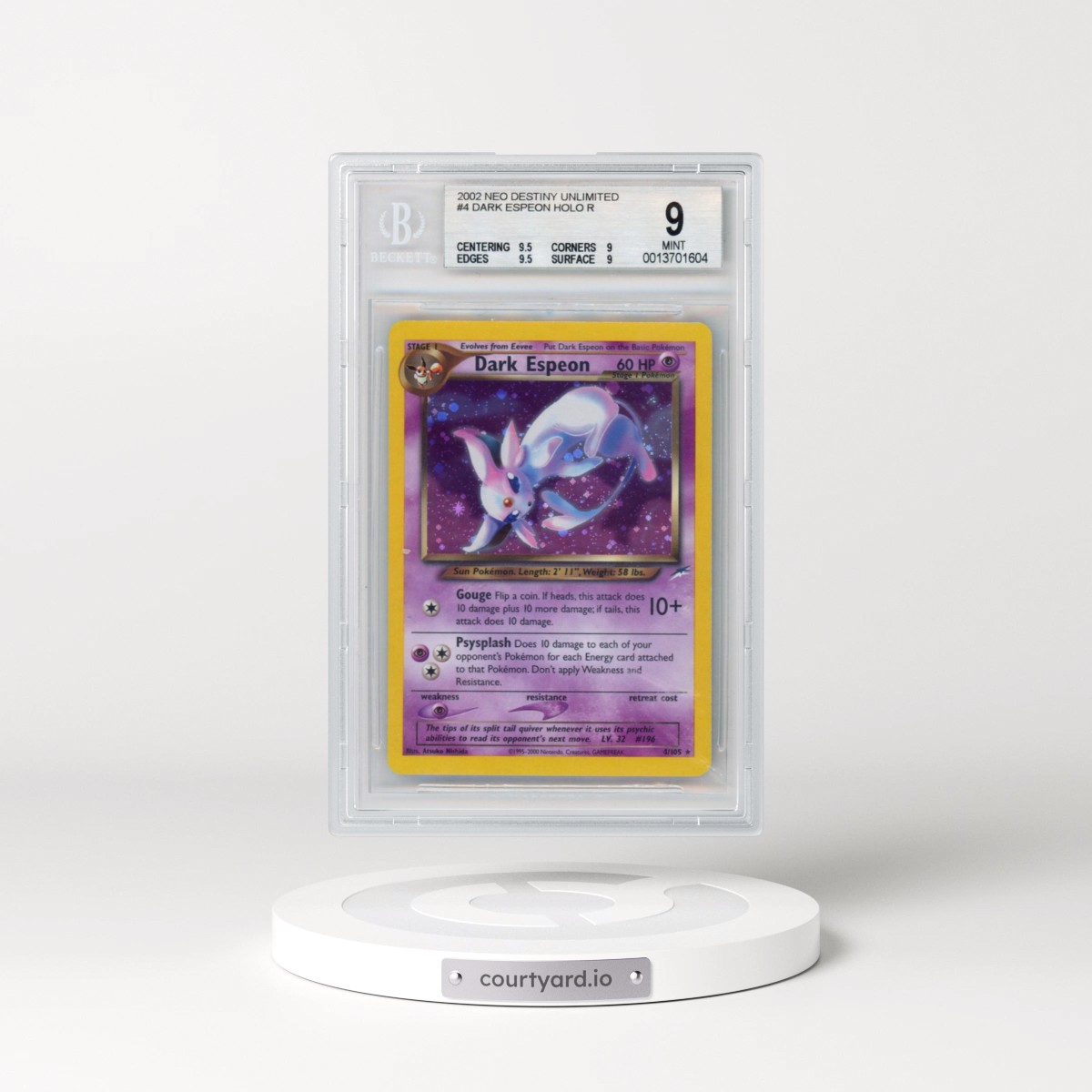 2002 Neo Destiny #4 Dark Espeon - Holo (BGS 9 MINT)